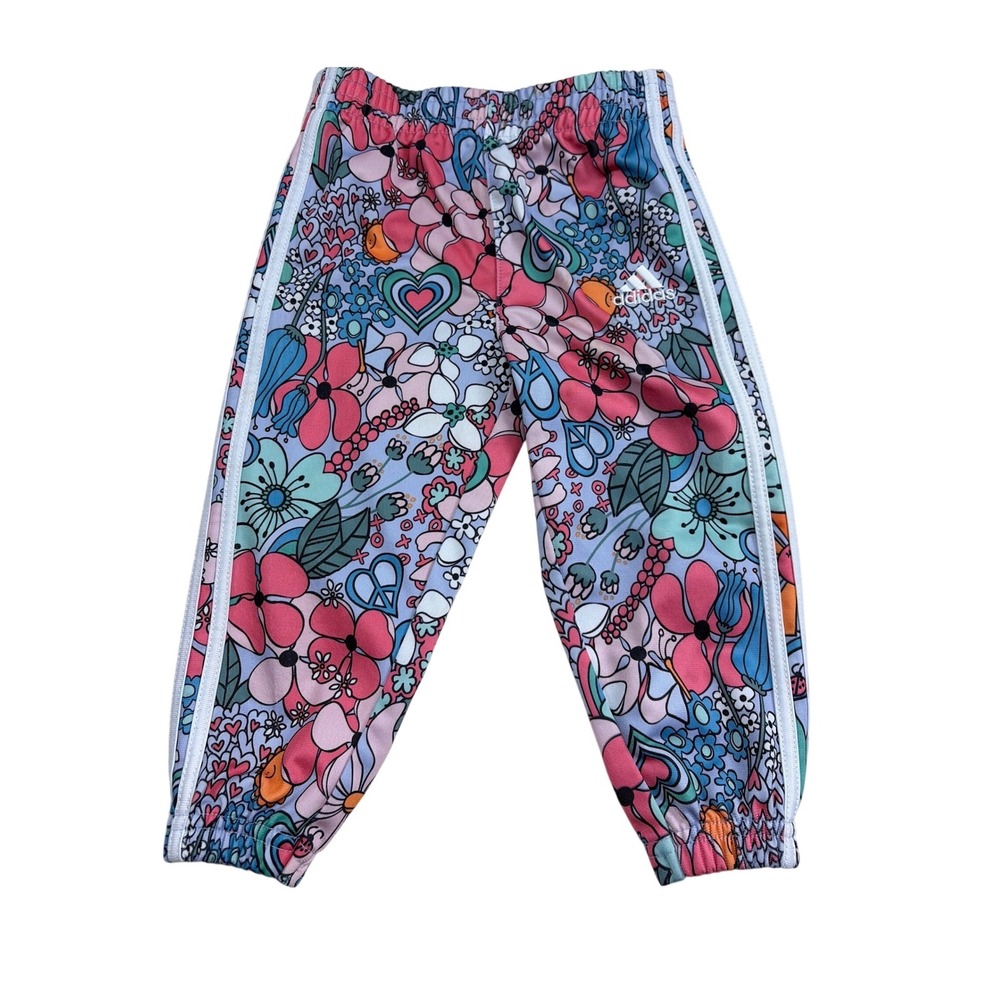 Adidas Floral Joggers and Carters Lace Denim Shorts Set Baby Girl 12 Months